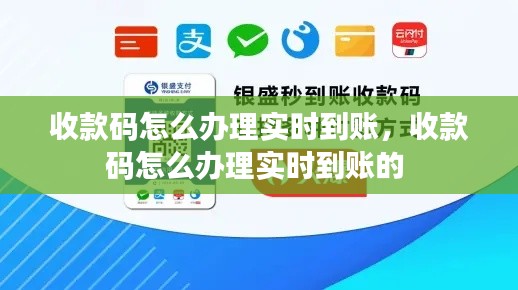 收款码怎么办理实时到账,收款码怎么办理实时到账的