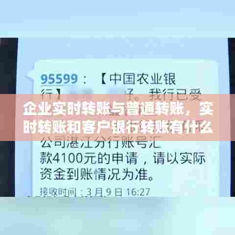 企业实时转账与普通转账,实时转账和客户银行转账有什么区别
