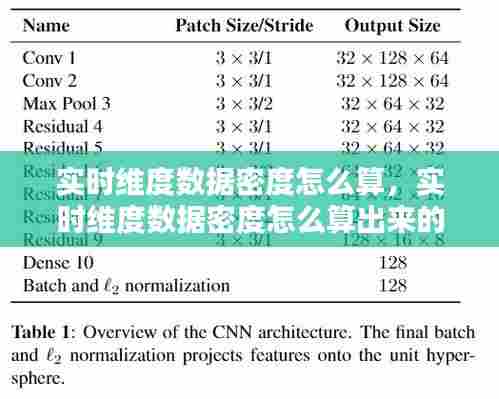 实时维度数据密度怎么算,实时维度数据密度怎么算出来的