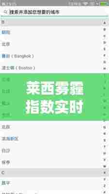 莱西雾霾指数实时查询,莱西明天有雾吗