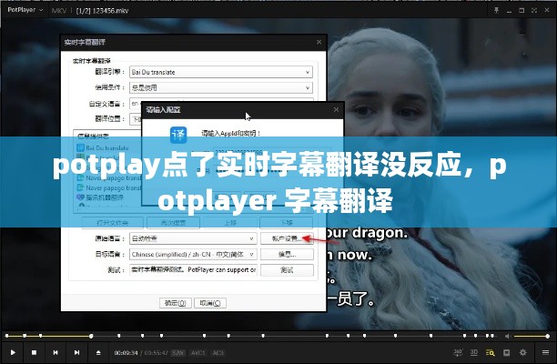 potplay点了实时字幕翻译没反应,potplayer 字幕翻译
