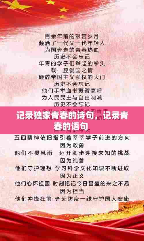 记录独家青春的诗句,记录青春的语句