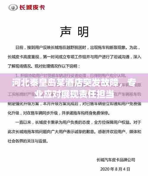 河北秦皇岛某酒店突发故障,专业应对展现责任担当