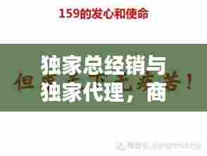 独家总经销与独家代理,商业模式的独特优势与力量