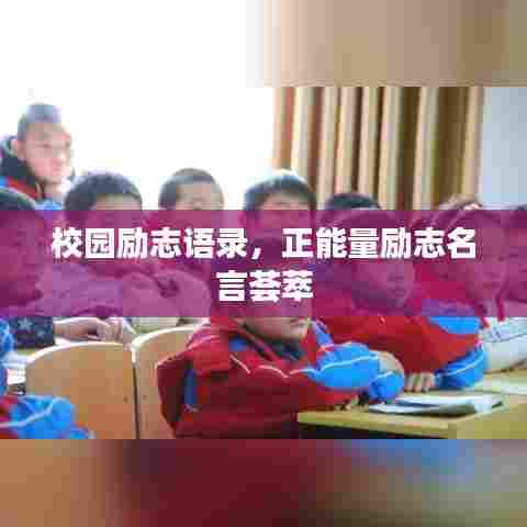 校园励志语录,正能量励志名言荟萃