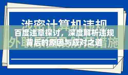 百度违章探讨，深度解析违规背后的原因与应对之道