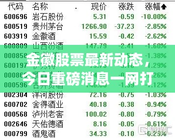 金徽股票最新动态,今日重磅消息一网打尽!